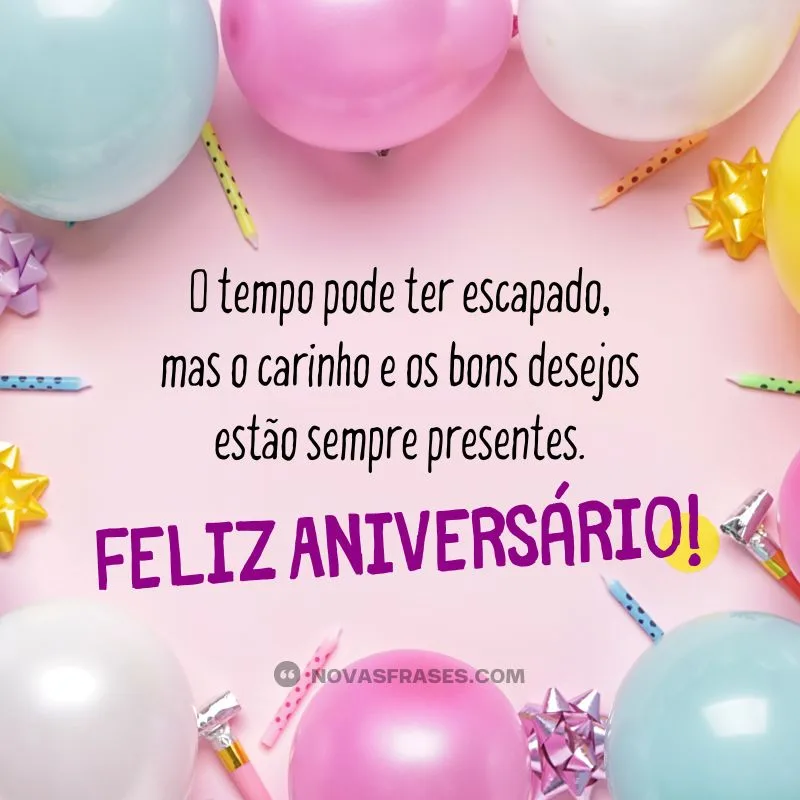 feliz aniversário atrasado amiga