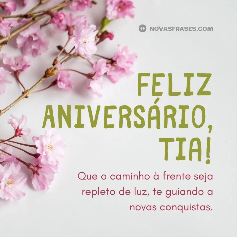 frase feliz aniversário tia