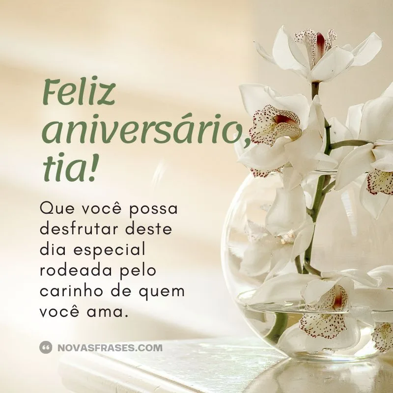 mensagem de feliz aniversário para tia