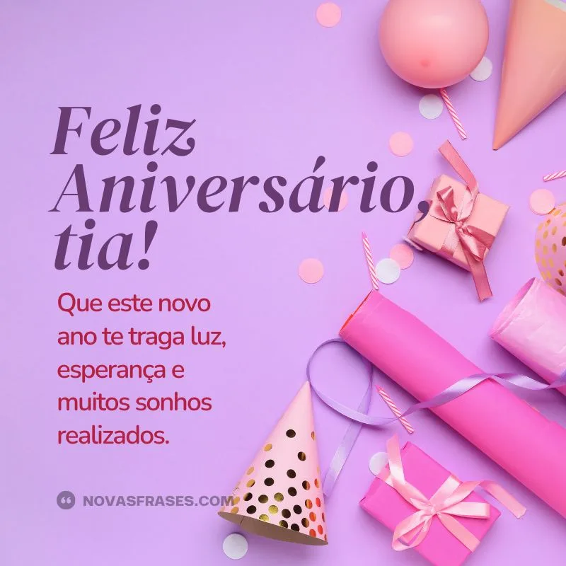 texto de feliz aniversário para tia