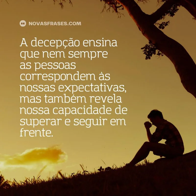 frases de decepção