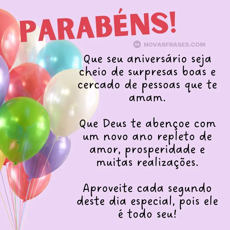 mensagem de aniversário parabéns