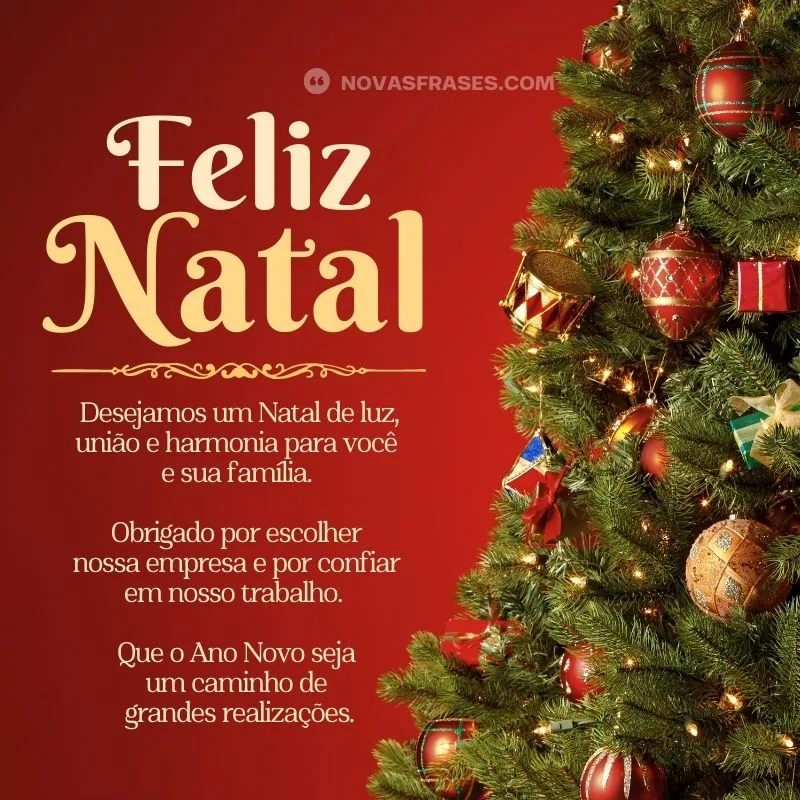 feliz natal aos clientes