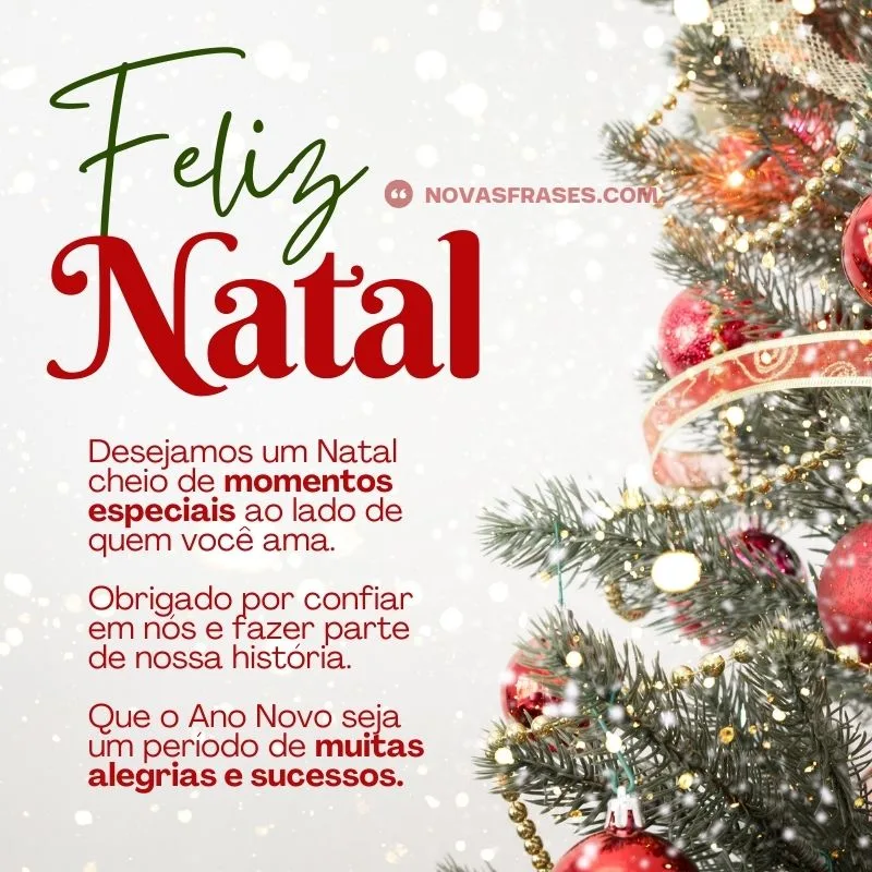 mensagem de natal e ano novo para clientes