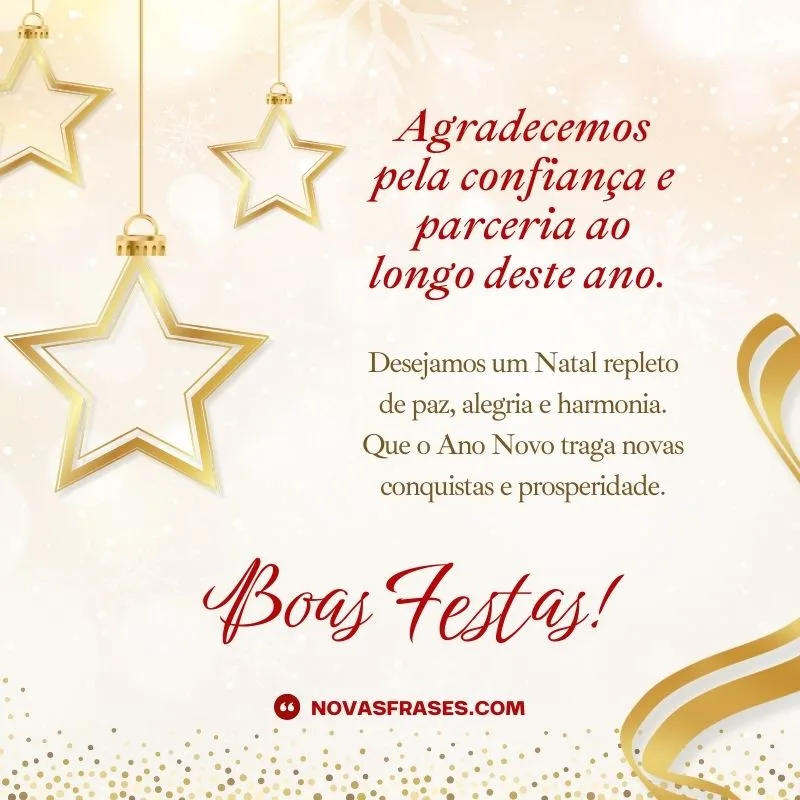 mensagem de natal para clientes