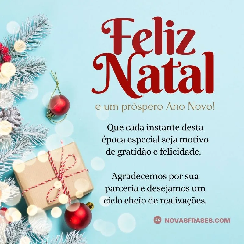 mensagens de feliz natal para clientes